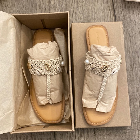 ANTHROPOLOGIE Salt + Umber Oceana Macrame Sandals Sz 10 - NIB!! - Picture 6 of 12